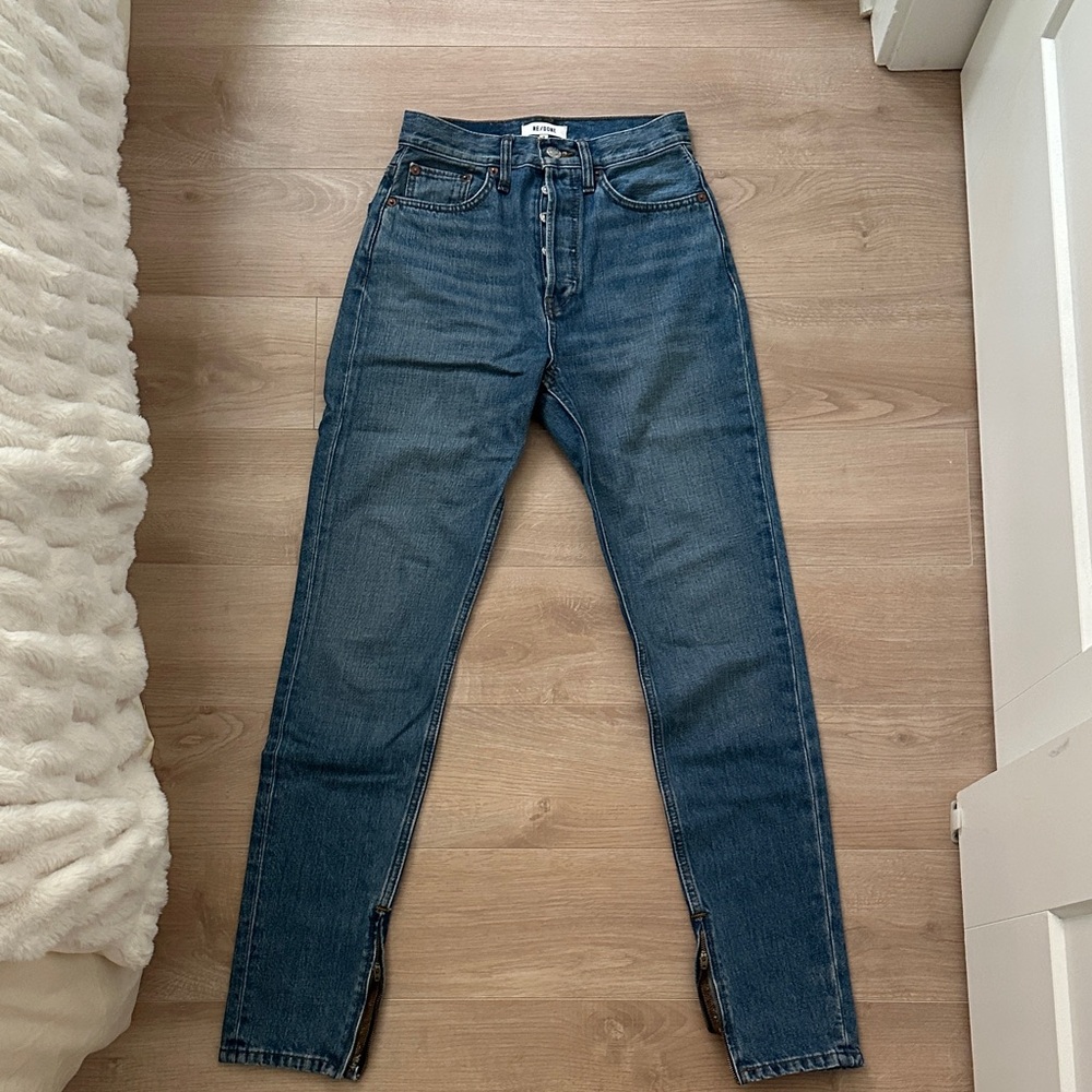 Re/Done Dark Blue Skinny Jeans